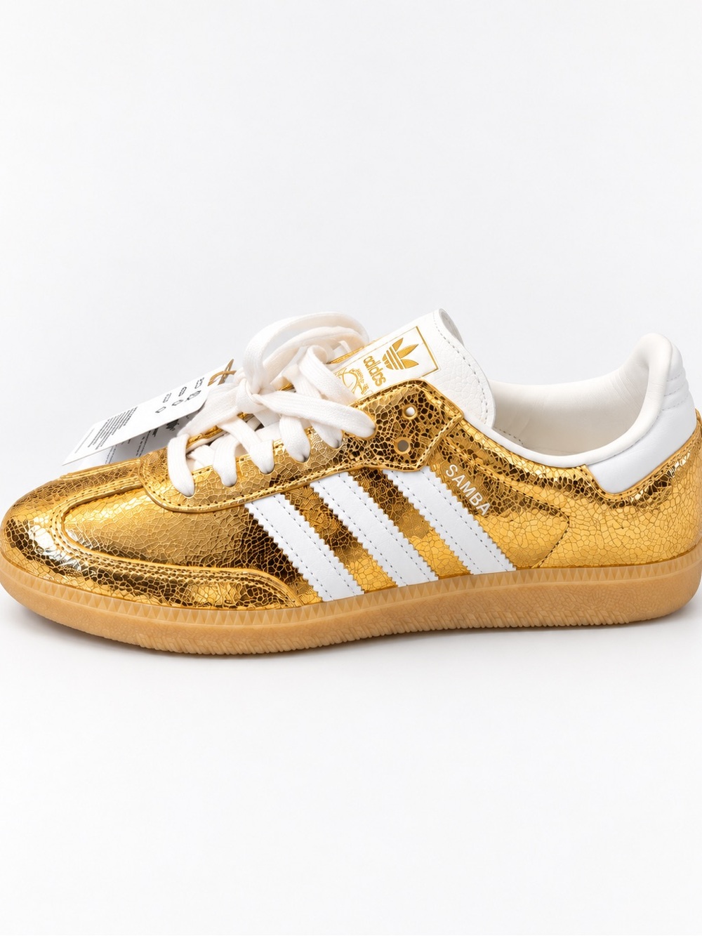 adidas Samba Sneakers in OG Metallic Gold and White NWT